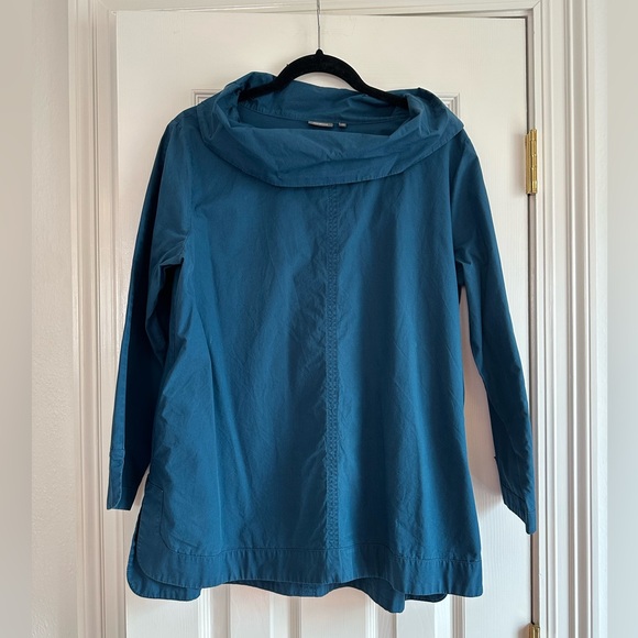 Amélline Dark Blue Cow Neck Top Size Medium in perfect condition doesn’t fit - Picture 2 of 6